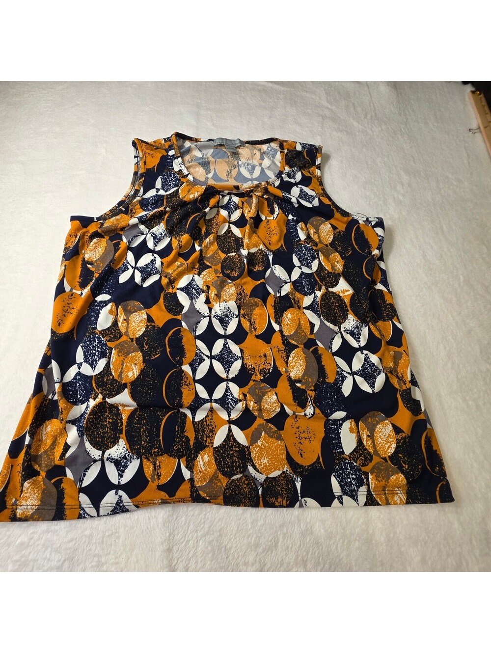 By Design Women's Sleeveless Patterned Top Size Large